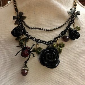 Betsy Johnson Spider Necklace